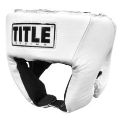 TITLE Boxing USA Boxing Competition Headgear - Open Face -Cheap Boxing Gear Store ACHX1 WH 1