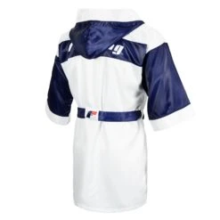 Fighting Full Length Robe -Cheap Boxing Gear Store FFLR WH BL 3