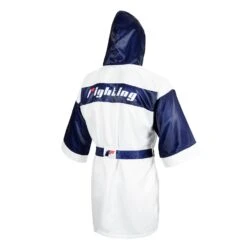 Fighting Full Length Robe -Cheap Boxing Gear Store FFLR WH BL 4