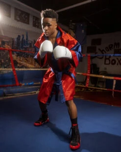 Fighting Full Length Robe -Cheap Boxing Gear Store FFLRRDBL 1