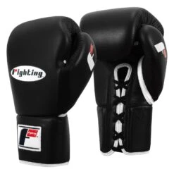 Fighting Fury Professional Lace Training Gloves 33 Fighting Fury Professional Lace Training Gloves -Cheap Boxing Gear Store FSFTGL BK 02