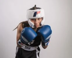 Fighting USA Boxing Competition Headgear With Cheeks -Cheap Boxing Gear Store FSUCH WH