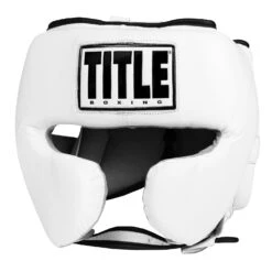 TITLE Boxing Leather Sparring Headgear -Cheap Boxing Gear Store FTHG WH 2