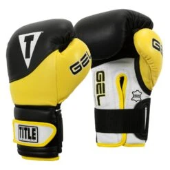 TITLE Boxing Gel Suspense V2T Training Gloves -Cheap Boxing Gear Store GSTGEV2T BK YE 02