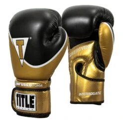 TITLE Boxing Infused Foam Interrogate Training Gloves 2.0 -Cheap Boxing Gear Store IFAITG2 GD BK 2