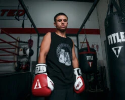 TITLE Boxing Vintage Hanging Gloves Tank -Cheap Boxing Gear Store LTA7BK 4