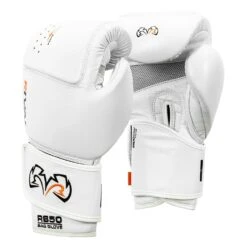 Rival Boxing Intelli-Shock Leather Bag Gloves -Cheap Boxing Gear Store RB50 WH 2