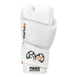 Rival Boxing Intelli-Shock Leather Bag Gloves -Cheap Boxing Gear Store RB50 WH 3