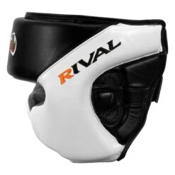 Rival Boxing Amateur Competition Headgear With Cheek Protect -Cheap Boxing Gear Store RHGC2C BK WH 3