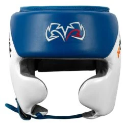 Rival Boxing Amateur Competition Headgear With Cheek Protect -Cheap Boxing Gear Store RHGC2C BL WH 2