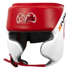 Rival Boxing Amateur Competition Headgear With Cheek Protect -Cheap Boxing Gear Store RHGC2C RD WH 1