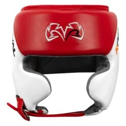 Rival Boxing Amateur Competition Headgear With Cheek Protect -Cheap Boxing Gear Store RHGC2C RD WH 2