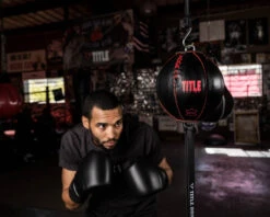 TITLE Boxing Retro Style Leather Double End Bag -Cheap Boxing Gear Store RSLDEB BKRD