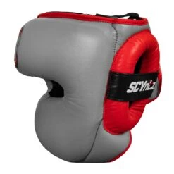 SCYntz Leather Headgear -Cheap Boxing Gear Store SCYHG GR BK 3