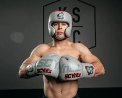 SCYntz Leather Headgear -Cheap Boxing Gear Store SCYHGGR 1