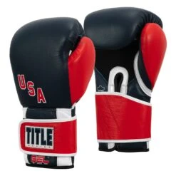 TITLE Boxing Sugar Ray Leonard 1976 Montreal Special Edition Leather Training Gloves -Cheap Boxing Gear Store SRLOTG 2