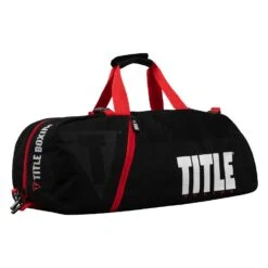 TITLE Boxing Champion Sport Bag/Backpack -Cheap Boxing Gear Store TBAG46 BK RD 2
