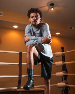 TITLE Boxing High-Top Leather Boxing Shoes -Cheap Boxing Gear Store TBS42BK 2