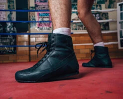 TITLE Boxing Old School Leather Boxing Shoes -Cheap Boxing Gear Store TBS43BK 1 f16a3127 8933 40a4 b2e1 80dcadb7287b