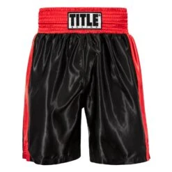 TITLE Boxing Edge Boxing Trunks 2.0 -Cheap Boxing Gear Store TBTC2 BK RD 2