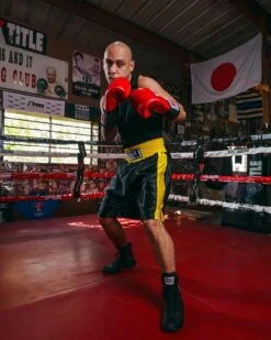 TITLE Boxing Edge Boxing Trunks 2.0 -Cheap Boxing Gear Store TBTC2BKGD 1