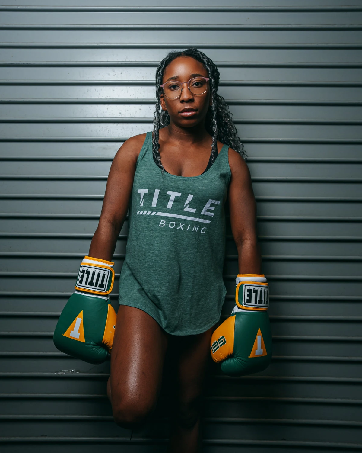 TITLE Boxing Women's Striped Wordmark Cropped Tank 11 TITLE Boxing Women's Striped Wordmark Cropped Tank - Image 10