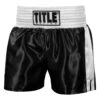 TITLE Boxing Professional Women’s Satin Striped Boxing Trunks 1 TITLE Boxing Professional Women’s Satin Striped Boxing Trunks -Cheap Boxing Gear Store TPBTW2 BK WH 1