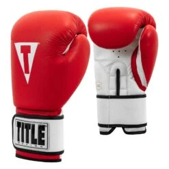 TITLE Premier Leather Super Bag Gloves 2.0 -Cheap Boxing Gear Store TSBG2 RD WH 002