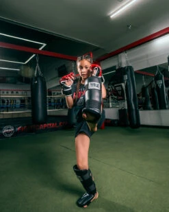 TITLE Boxing Vinyl Shin-Instep Guards 2.0 -Cheap Boxing Gear Store TSIG2BK 2