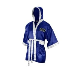 TITLE Boxing Fingertip Robe -Cheap Boxing Gear Store TSRF BL WH 2