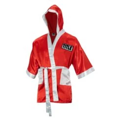 TITLE Boxing Fingertip Robe -Cheap Boxing Gear Store TSRF2 RD WH 2