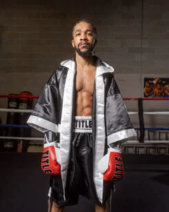 TITLE Boxing Fingertip Robe -Cheap Boxing Gear Store TSRFBKWH 1