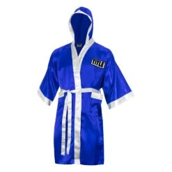 TITLE Boxing Pro Full Length Robe 3.0 -Cheap Boxing Gear Store TSRFL3 BL WH 2
