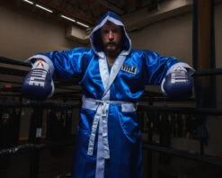 TITLE Boxing Pro Full Length Robe 3.0 -Cheap Boxing Gear Store TSRFL3BLWH 3
