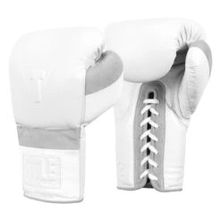 TITLE White Boxing Lace Sparring Gloves 2.0 -Cheap Boxing Gear Store WHSG2 2