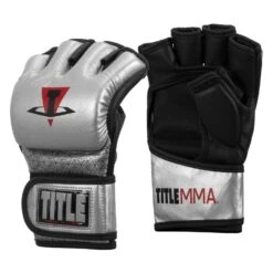 TITLE MMA Menace Metallic Training Gloves 25 TITLE MMA Menace Metallic Training Gloves -Cheap Boxing Gear Store XMMTG SV BK 002