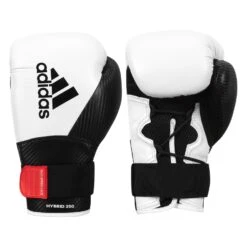 Adidas Hybrid 250 Training Gloves -Cheap Boxing Gear Store adih250tg wh bk 1 1