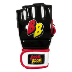 BOOM BOOM Boxing Bomber Youth MMA Gloves -Cheap Boxing Gear Store bbmmgy bk wh rd 03