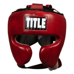 TITLE Boxing Blood Red Leather Sparring Headgear -Cheap Boxing Gear Store brhg rd gr 02