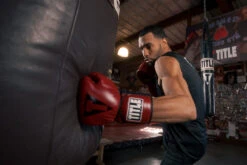 TITLE Boxing Blood Red Leather Sparring Gloves -Cheap Boxing Gear Store brsg 2