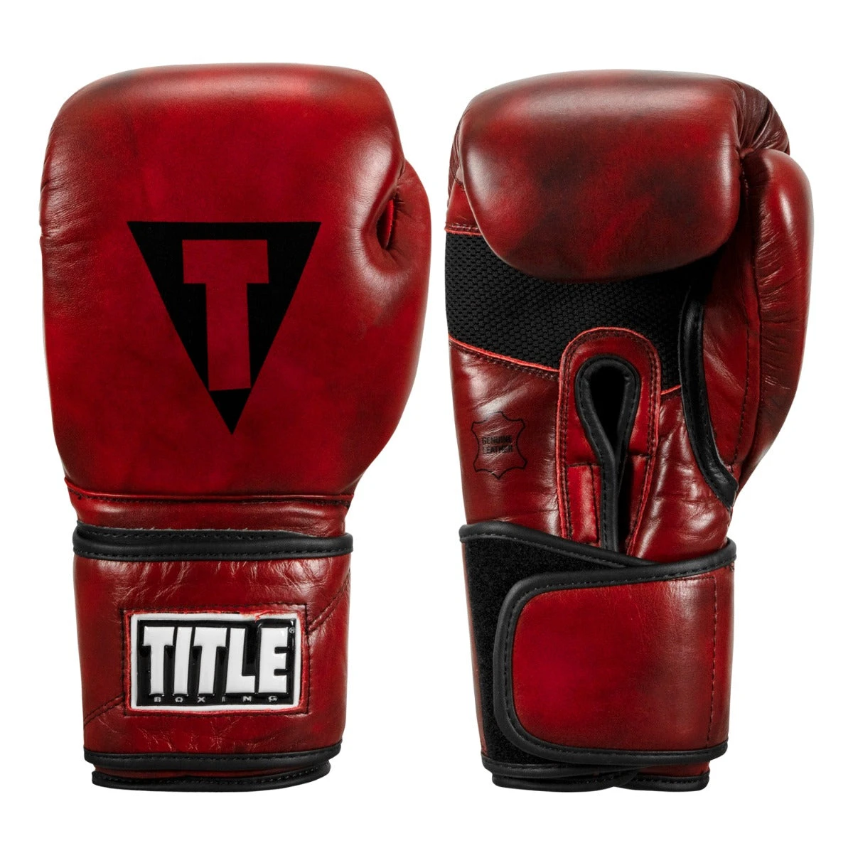 TITLE Boxing Blood Red Leather Training Gloves 3 TITLE Boxing Blood Red Leather Training Gloves