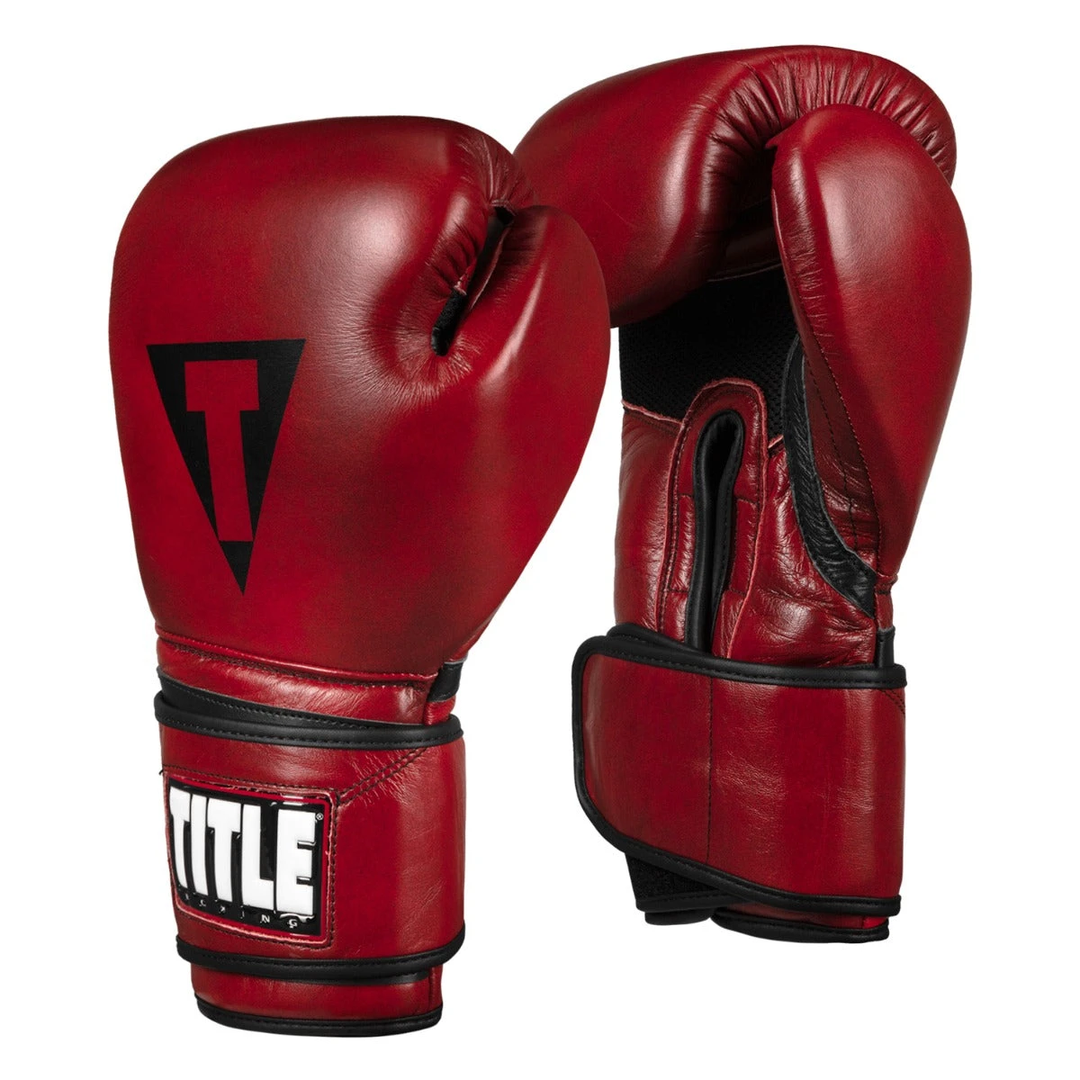 TITLE Boxing Blood Red Leather Training Gloves 5 TITLE Boxing Blood Red Leather Training Gloves - Image 3