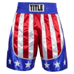 TITLE Boxing USA Trunks 4.0 -Cheap Boxing Gear Store btusa4 rd wh bl 02
