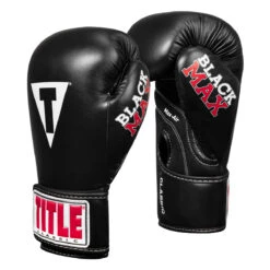 TITLE Classic Black Max Boxing Gloves -Cheap Boxing Gear Store cbmbg2 02