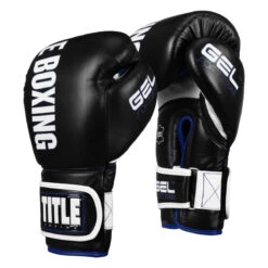 TITLE Boxing Gel Soft Strike Bag Gloves -Cheap Boxing Gear Store cssgbg1 bk bl 02