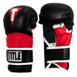 TITLE MMA Full Contact Sparring Gloves -Cheap Boxing Gear Store fcsg bk rd 02