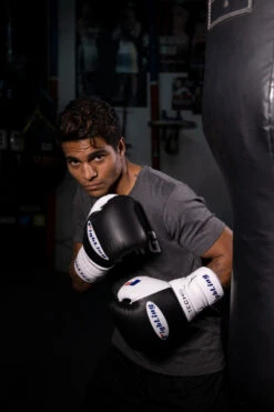 Fighting Tri-Tech Tenacious Lace Training Gloves -Cheap Boxing Gear Store fs3ttgl bk wh 2