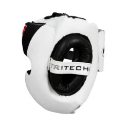 Fighting Tri-Tech Training Headgear -Cheap Boxing Gear Store fspthg wh bk 3