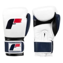 Fighting Force Leather Bag Gloves -Cheap Boxing Gear Store ftgfbg wh bl bk 1 1
