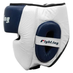 Fighting Force Leather Training Headgear -Cheap Boxing Gear Store ftghgt wh bl bk 3 1